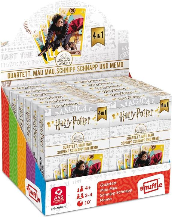 Produktbild ASS Altenburg 22584064 - Harry Potter - Quartett 4 in 1, Kartenspiel, für 2-4 Spieler, ab 4 Jahren (Italienisch)