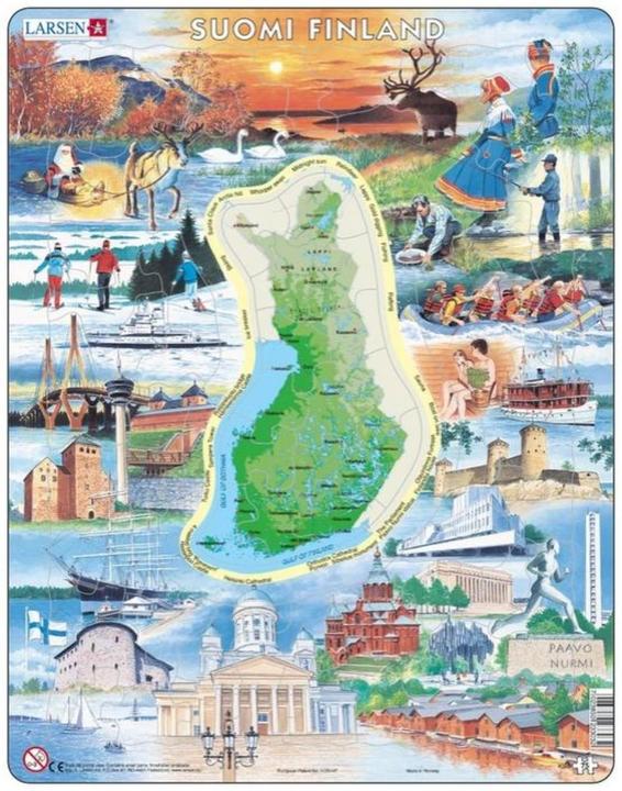 Actual product image Larsen Puzzle - Finland (Landmarks) (75 pieces)