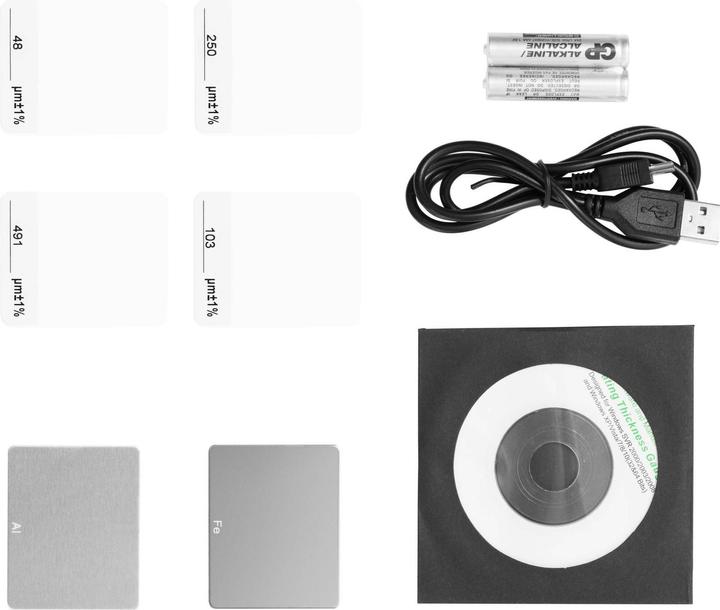 Produktbild Steinberg Schichtdickenmessgerät 0 bis 500 µm Lackprüfer Autolack Lackschichtenmesser