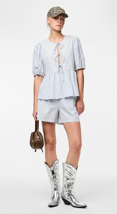 Actual product image Pieces PCHOLLY band top with puff sleeves (S)