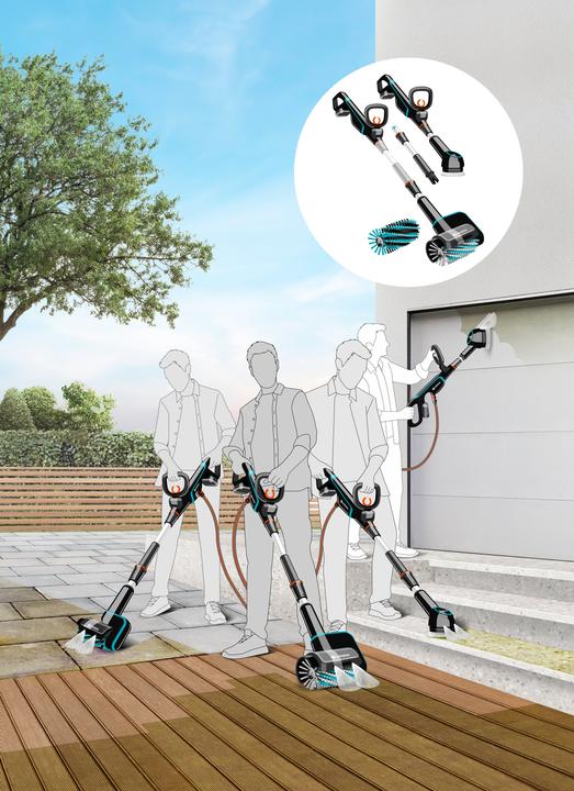 Actual product image Gardena Cordless multi-cleaner Aqua Brush Universal 04/18V P4A solo (Rechargeable battery operated)