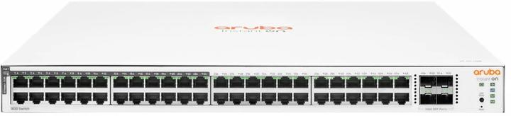 Actual product image HPE E Aruba Instant On 1830 Switch 4 SFP Ports, 24 PoE, 1U, Layer 2, Plug and Play, DOS (48 Ports)