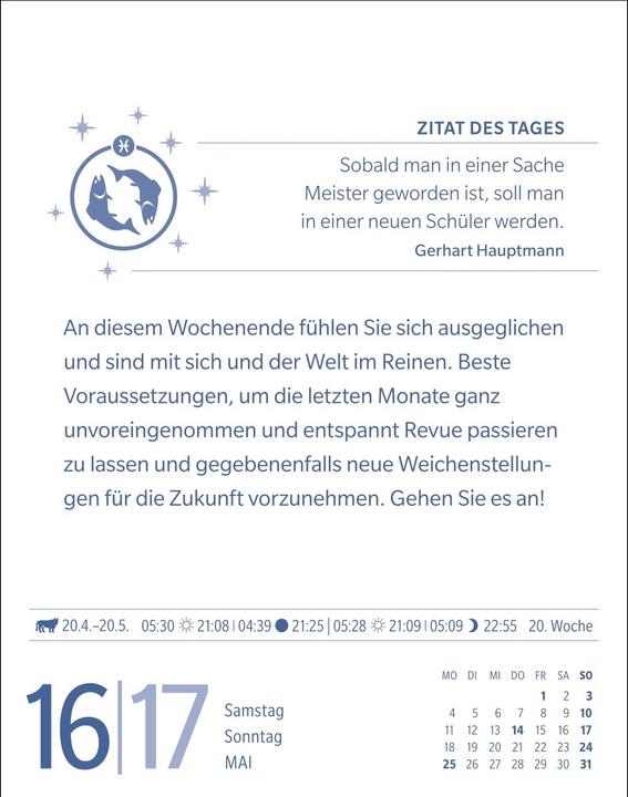Produktbild Harenberg Fische Sternzeichenkalender 2026 - Tagesabreisskalender - Ihr Horoskop für jeden Tag (Harter Einband, Deutsch)