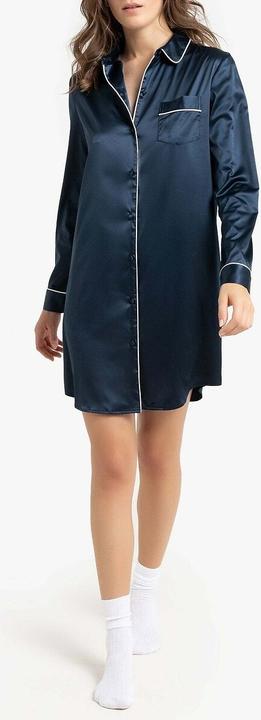 La Redoute Collections Langärmeliges Nachthemd aus Satin