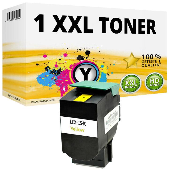 Image du produit Druckfuxx 1x XL Toner für LEXMARK CX543DN X544DN X544DTN X544DE X544N C540H1YG Y