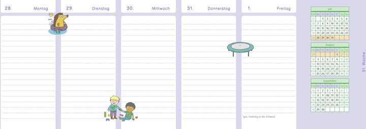 Image du produit Le calendrier hebdomadaire de table pour l'année scolaire 2025/2026 (Allemand)