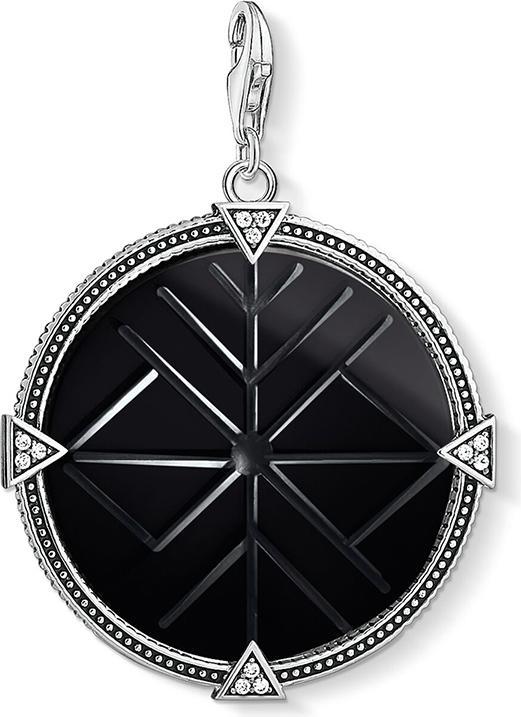 Thomas Sabo Charm-Anhänger Vintage Coin Schwarz (Silber)