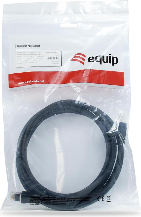 Produktbild equip RJ-45 - RJ-45, M/M S/FTP, 24AWG PoE++, LSZH (S/FTP, CAT8.1, 0.50 m)