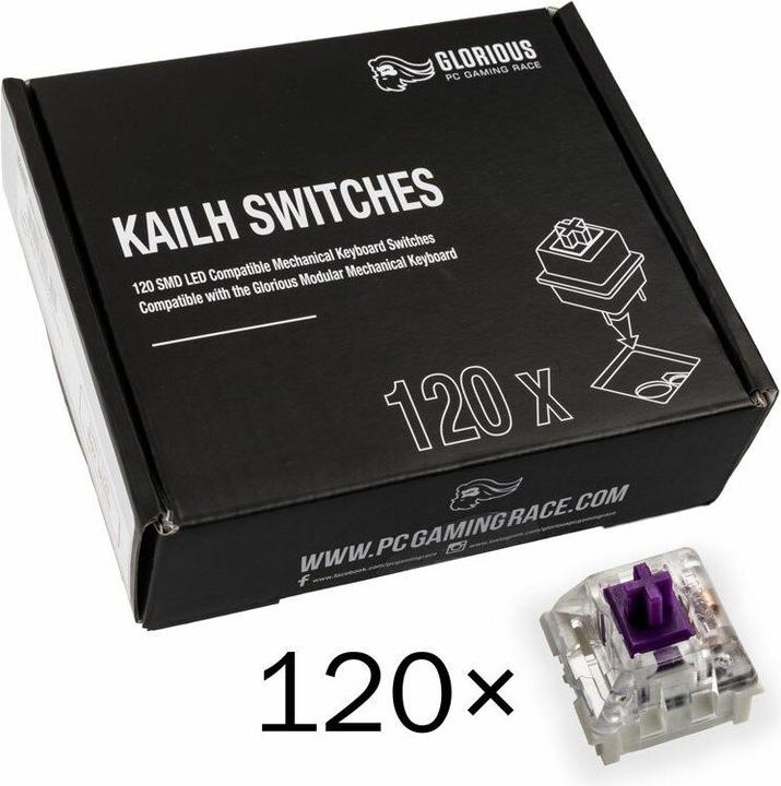 Image du produit Glorious PC Gaming Race Interrupteurs Kailh Pro Purple (120 pièces)