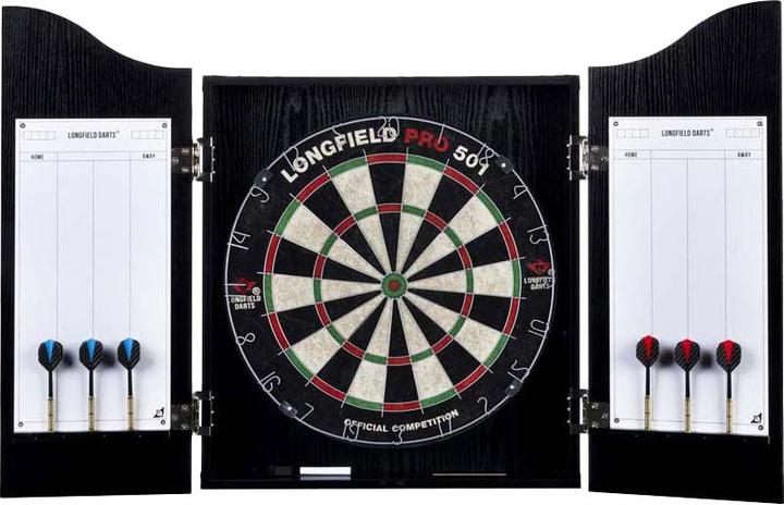 Produktbild Longfield Darts Holzschrank mit Sisal-Dartscheibe inkl. Dartset