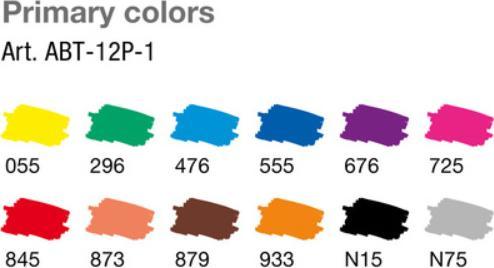 Image du produit Tombow Stylo à double brosse ABT (Multicolore, 12 x)