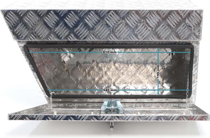 Produktbild XPOtool Aluminium Unterflurbox Links 75x25x40cm Deichselbox Staubox Staukasten