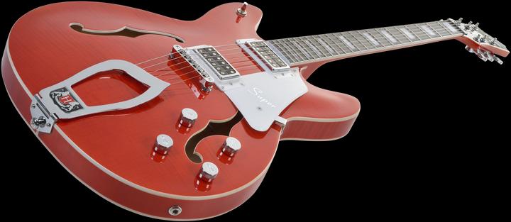 Produktbild Hagstrom E-Gitarre, Super Viking, Mandarin Flame (Halbakustik Gitarre)
