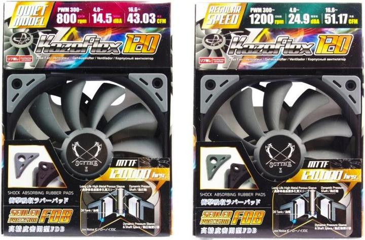 Immagine prodotto Scythe Ventilatore da cassa Kaze Flex 120mm PWM Sp (120 mm, 1 x)