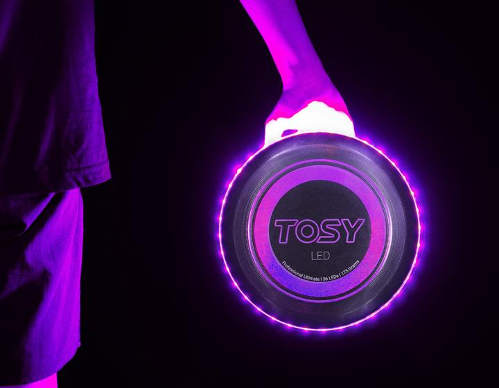 Actual product image Tosy Frisbee purple LED