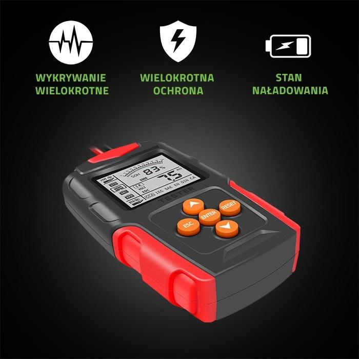 Image du produit Qoltec LCD-Digital-Batterietester