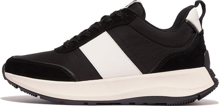 Fitflop F-Mode Flow Sneaker - Nylon & Suede Mix ZWART - Maat 36 (36)