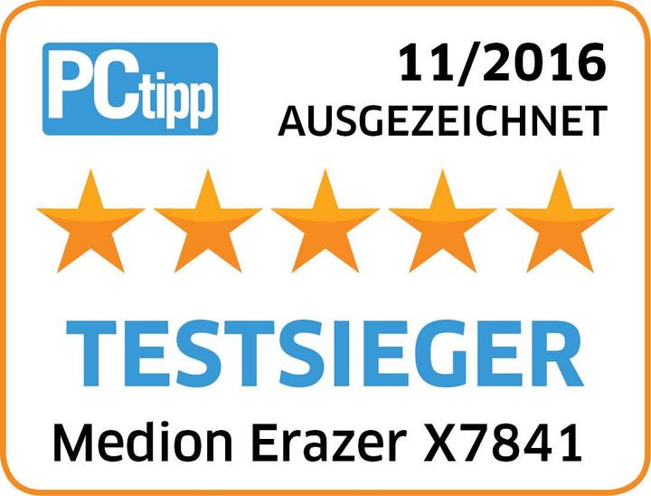 Actual product image Medion Erazer X7841 (17.30", Intel Core i7-6700HQ, 16 GB, 128 GB, CH)