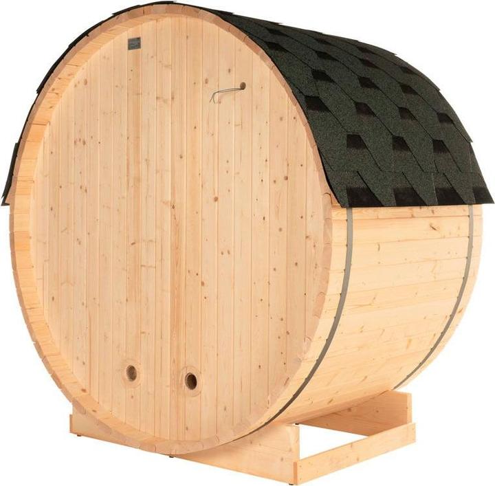 Produktbild Home Deluxe Outdoor Sauna Fasssauna AQUILA M - 195 x 120 cm für 2 Personen - Sauna mit 3,6kW Ofen (Plug & Play 3,6 KW interne Steuerung)