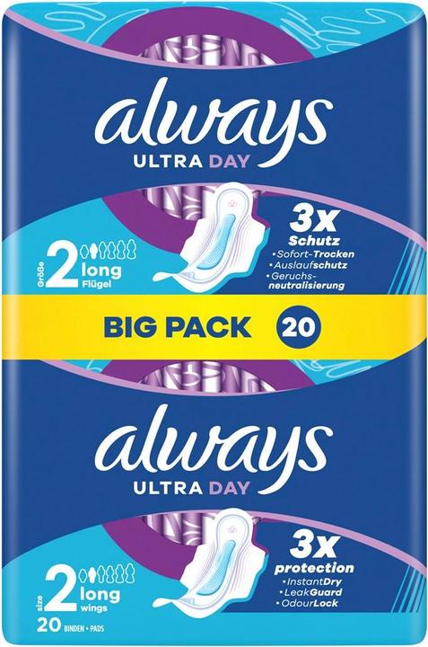 Produktbild Always Ultra Binde Long mit Flügeln BigPack (20 x)