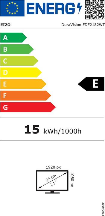 Energielabel Eizo FDF2182 DuraVision (1920 x 1080 Pixels, 21.50")