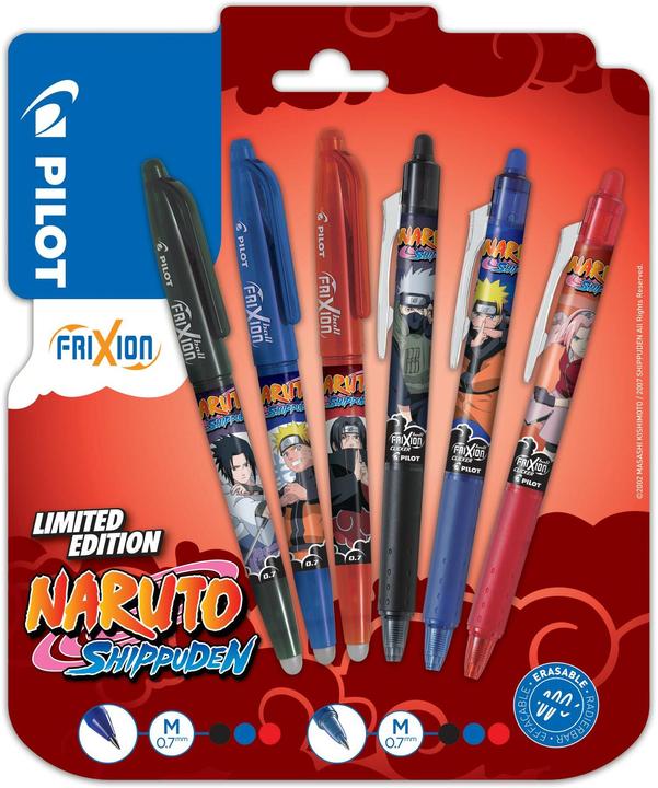 Pilot Naruto Shippuden Limited Edition (Rot, Schwarz, Blau, 6 x)
