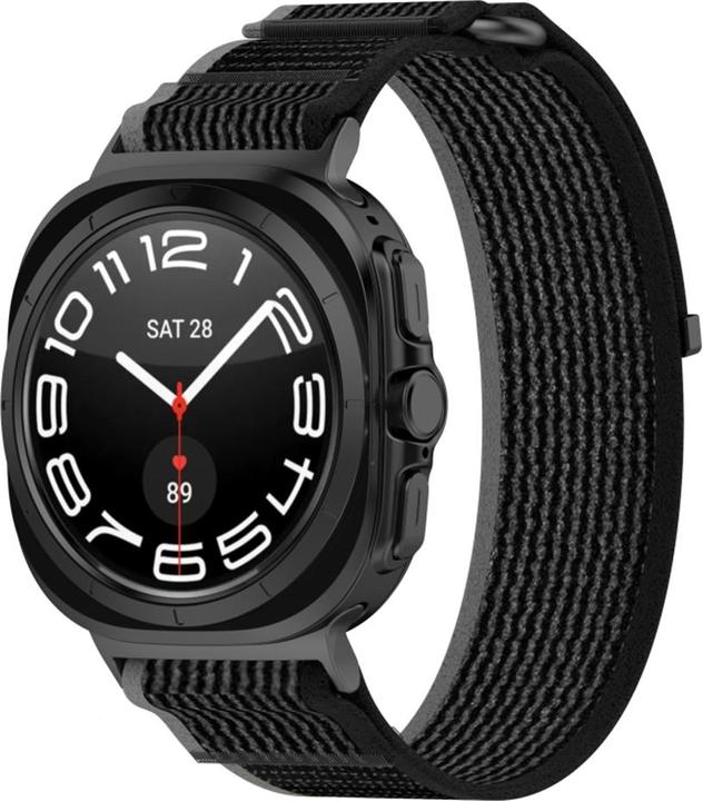 Techsuit - Watchband (W054) - Samsung Galaxy Watch Ultra 47mm - Gray / Black (Nylon, Metall)