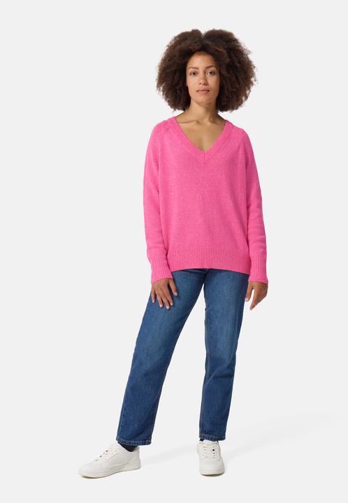 Produktbild Cash-Mere Seide Kaschmir Oversize Style V-Ausschnitt Pullover (L)