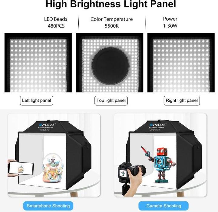 Produktbild Puluz Folding Studio Shooting Tent Soft Box (Aufnahmebox)
