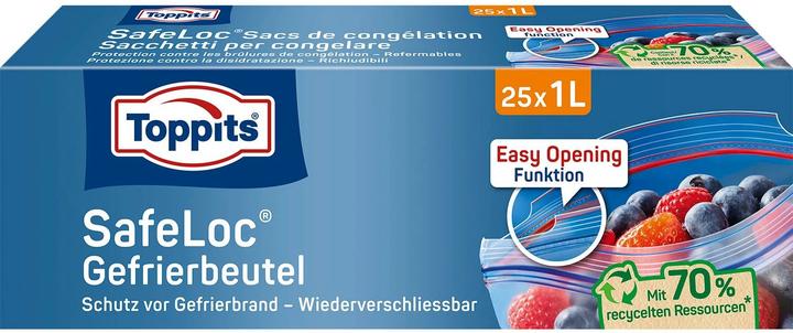 Toppits Doppelverschluss-Gefrierbeutel SafeLoc (25 x)