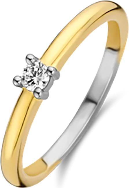 Ti Sento Milano Ring mit Zirkonia vergoldet 12211ZY (56, 925 Silber)
