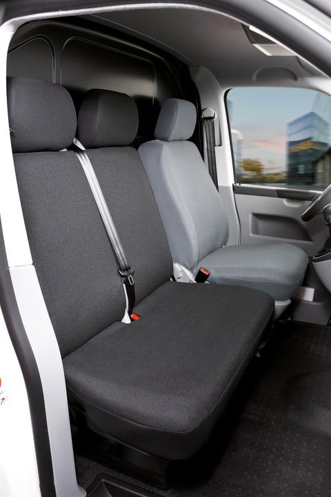 Produktbild Walser Sitzbezüge für VW T5 Doppelbank vorne aus strapazierfähigem Polyester umlegbar ab BJ 09/2009 heute