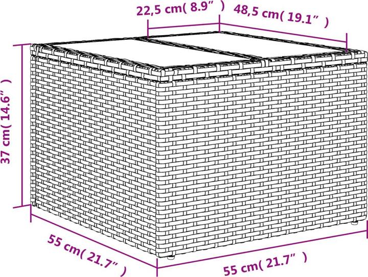 Produktbild VidaXL Gartenmöbel Sofa Garnitur Gartengarnitur Garten Sitzgruppe 9-tlg. Beige