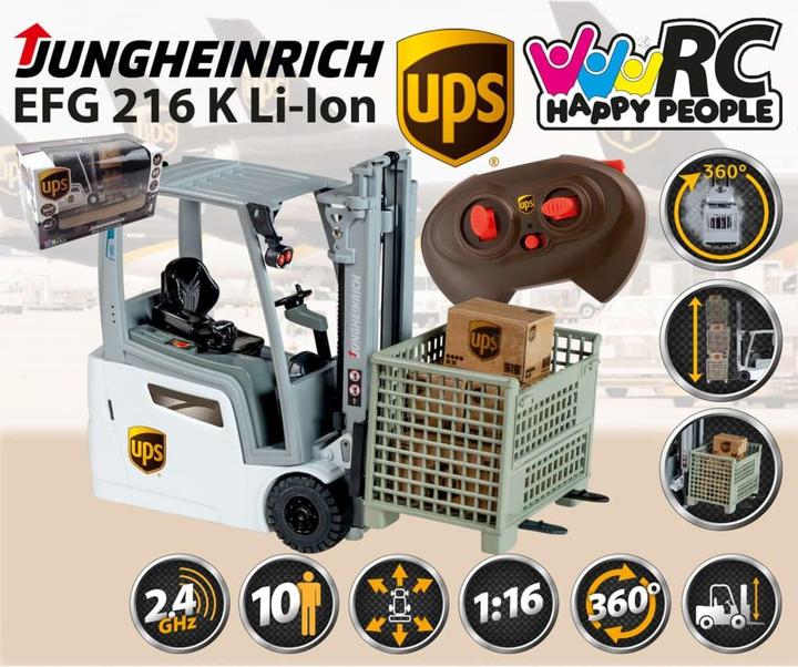 Produktbild Happy People RC UPS Jungheinrich Gabelstapler, 1:17