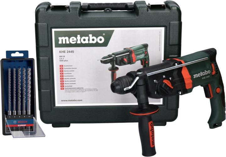 Actual product image Metabo KHE 2445 combi hammer 800 W 2,4 J SDS plus + 5 pcs. hammer drill set + case (Electrical connection)