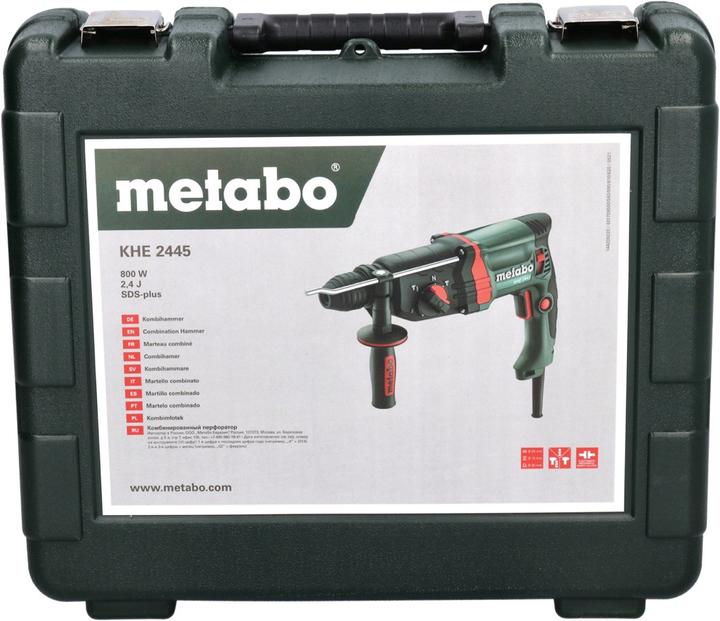 Actual product image Metabo KHE 2445 combi hammer 800 W 2,4 J SDS plus + 5 pcs. hammer drill set + case (Electrical connection)