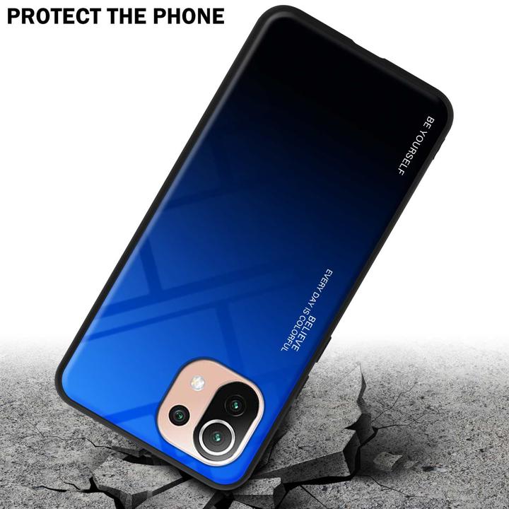Productafbeelding Cadorabo TPU 2 Kleuren Glazen Hoesje (Xiaomi Mi 11 Lite, Xiaomi Mi 11 Lite 5G, Xiaomi Mi 11 Lite 5G NE)