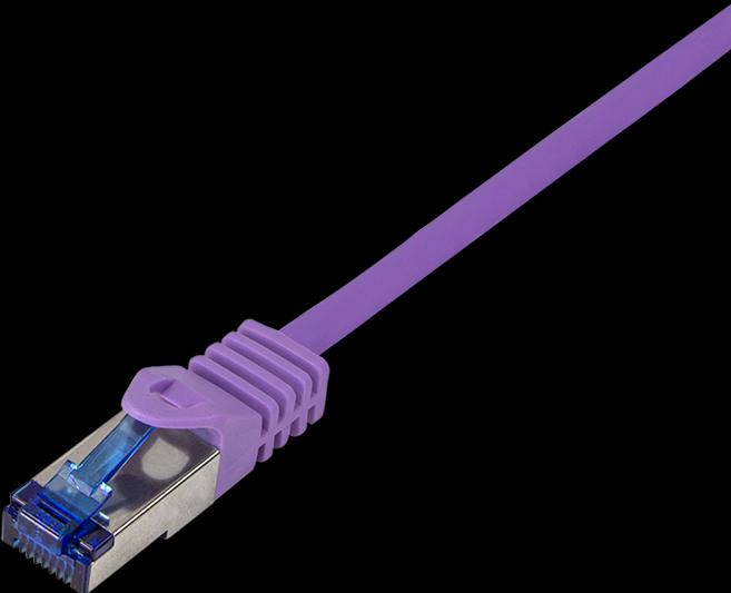 Actual product image LogiLink Patch cable Ultraflex, Cat.6A, S/FTP, 0.5 m, violet (S/FTP, CAT6a, 0.50 m)