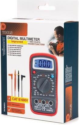 Image du produit Velleman MULTIMÈTRE NUMÉRIQUE - CAT. III 300 V / CAT. II 500 V - 1999 POINTS - FONCTION MÉMOIRE / RÉTROÉCL... (CAT III 600V, CAT III 300V)
