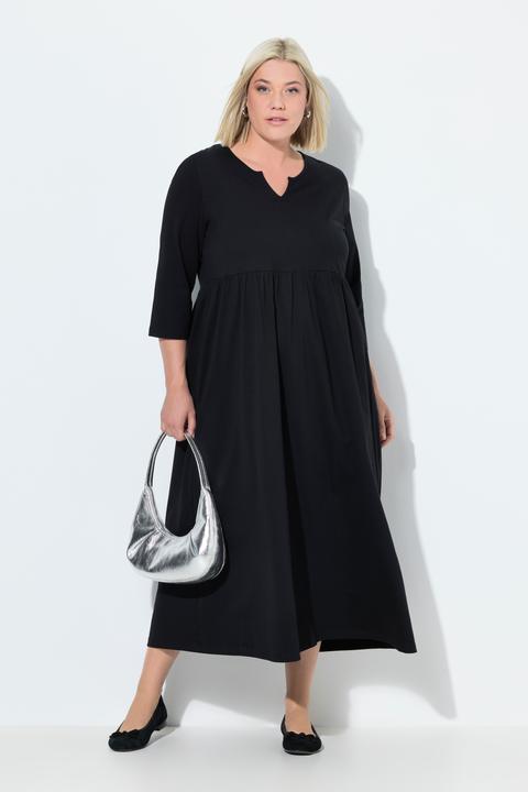 Produktbild Ulla Popken Jerseykleid, A-Linie, Tunika-Ausschnitt, 3/4-Arm (56)