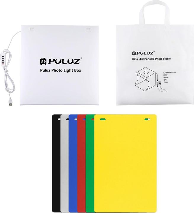 Produktbild Puluz Fotostudio mit integrierter LED Beleuchtung (33 cm, 33 cm)