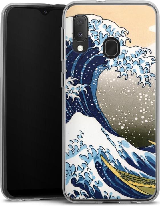 Produktbild DeinDesign Silikon Hülle für Samsung Galaxy A20e Handyhülle Case Smartphone Schutzhülle Die grosse Welle vor (Samsung Galaxy A20e)