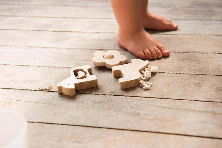 Actual product image Childhome Childwood Handmade Wooden Rattle DADA