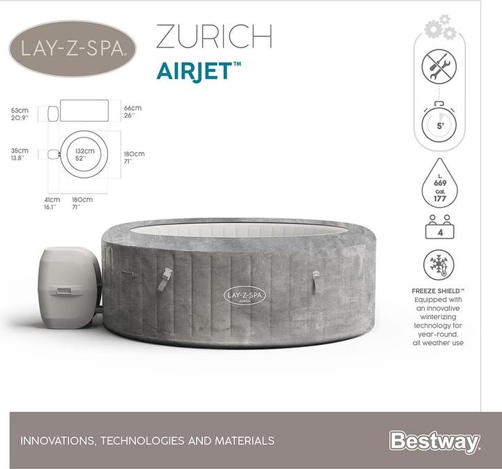 Produktbild Bestway Lay-Z-Spa Zürich (4 Pers.)