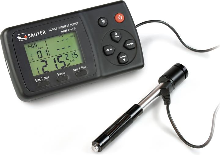 Tragekoffer, Batterie 3 × 1.5 V AAA, Externer Rückprallsensor, Härtevergleichsblock