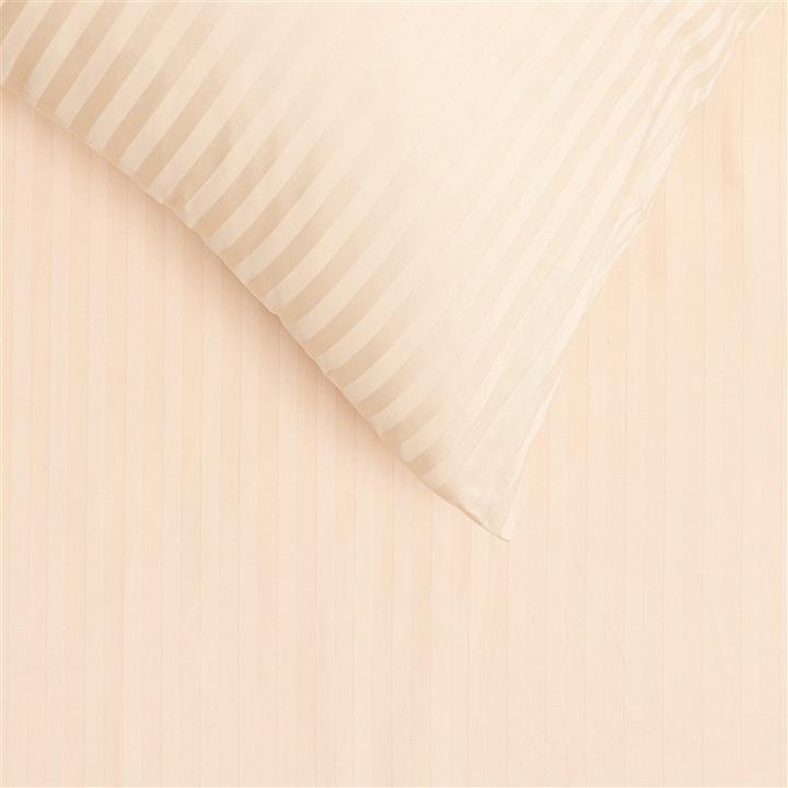 Produktbild Domoletti BED COV SET STRIPED SATEEN BEIGE 200X220 (200 x 220 cm)