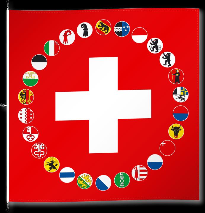 Actual product image Alpenfahnen Switzerland and cantons