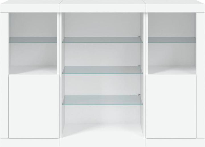 Produktbild VidaXL Sideboards mit LED-Leuchten 3 Stk. Weiss (142.5 x 37 x 100 cm)