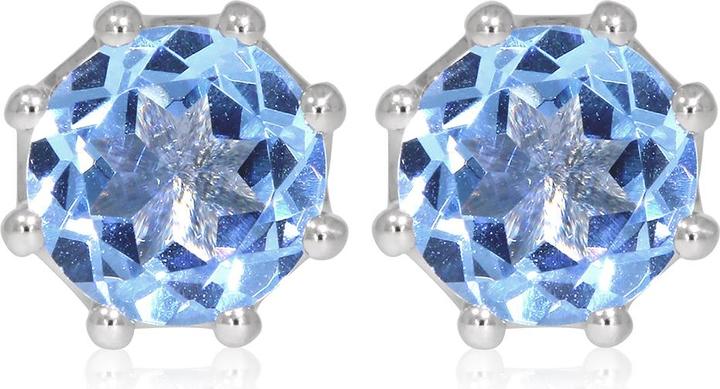 Xen Ohrstecker mit Blue HT-Quarz ca. 3,78 ct. rhodiniert (925 Sterling Silber)