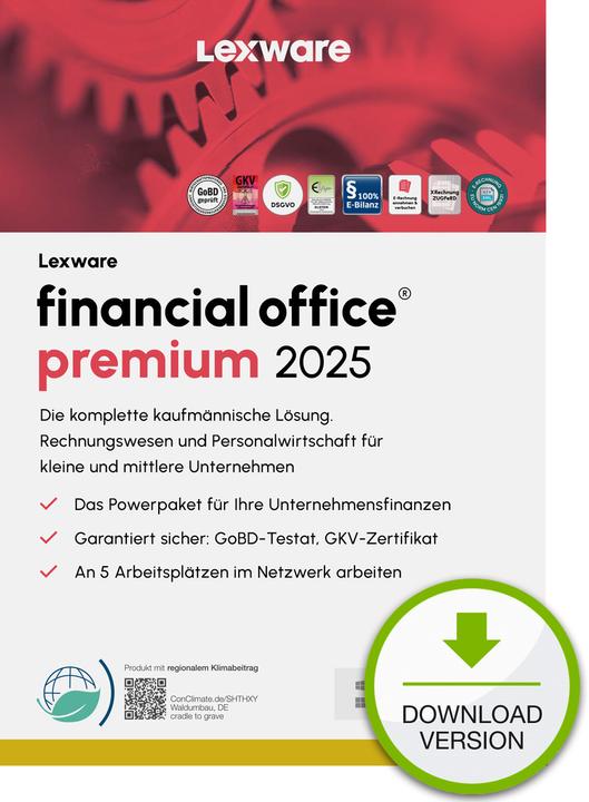Immagine prodotto Lexware financial office premium 2025 Download Jahresversion (365-Tage) (5 Utente, 12 mesi)
